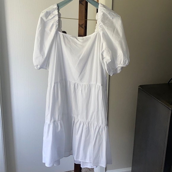h&m white cotton dress H&M White Dresses